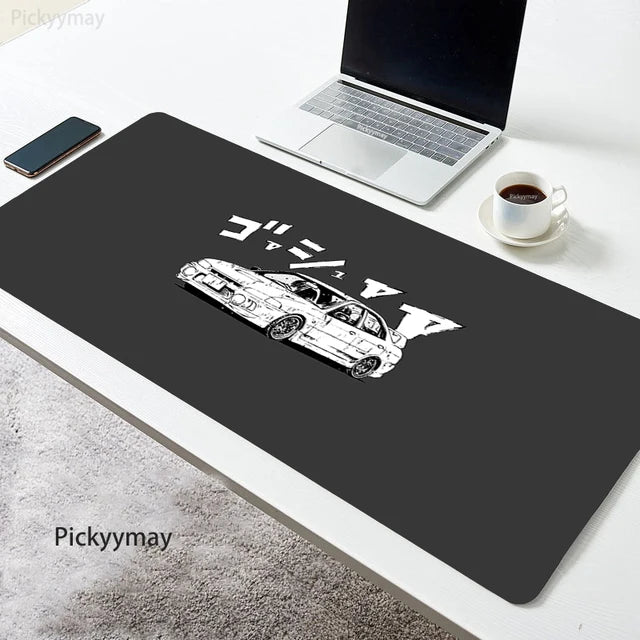 Initial D Large Mouse Mat Black Mousepad Big Gaming Mousepads Manga Car Rubber Keyboard Mats Desk Pad HD print Mouse Pads 90x40