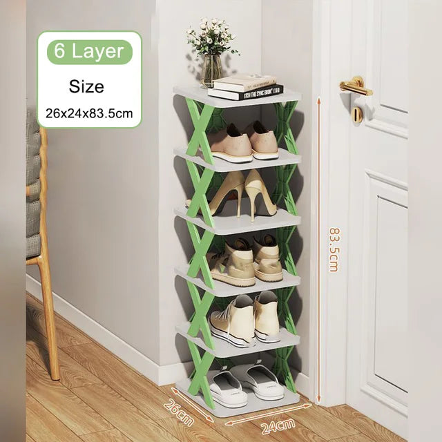 Multi-Layer Shoe Rack Storage Organizer Stackable Shoe Rack Space Saving Cabinet Shoes Organizer Small Shoe Rack Storage Rack