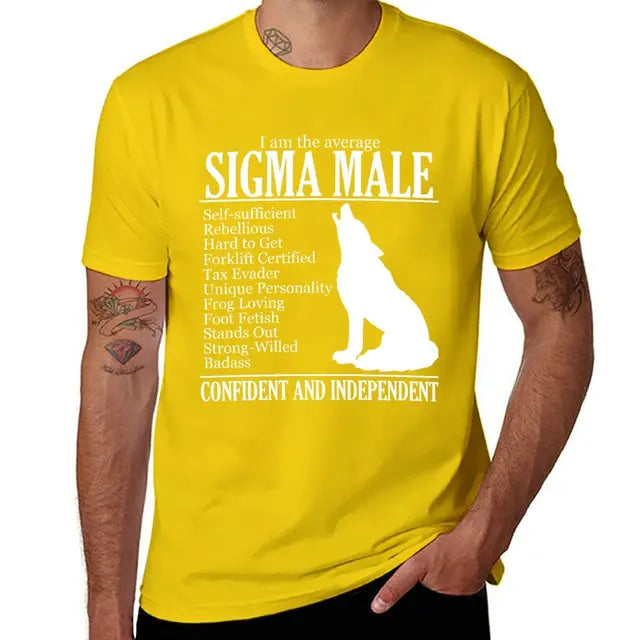 New Average Sigma Male (Please Read) T-Shirt custom t shirt Tee shirt fruit of the loom mens t shirts