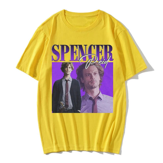 Summer Spencer Reid Print Cotton T-Shirts Streetwear New Men Women Fashion Short Sleeve T Shirt O-Neck Kids Tees Tops Clothing