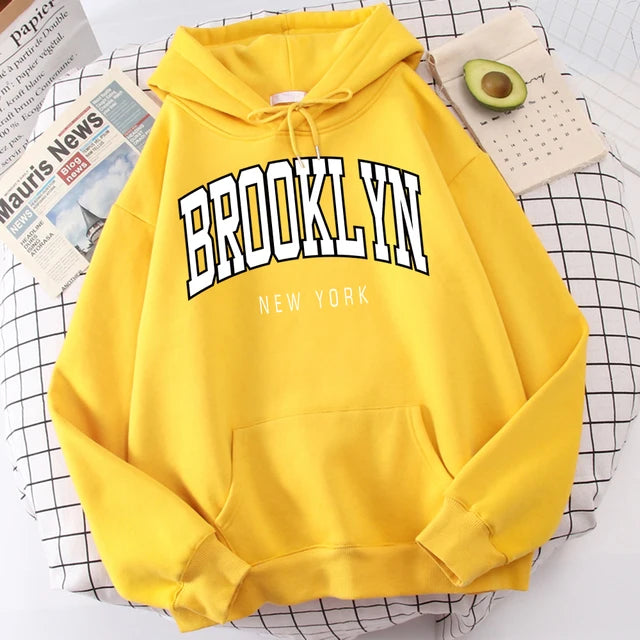 Brooklyn New York Print Mens Hoodies Fashion Quality Clothes Classic Simplicity Tracksuit Harajuku All-Match Clothing For Men