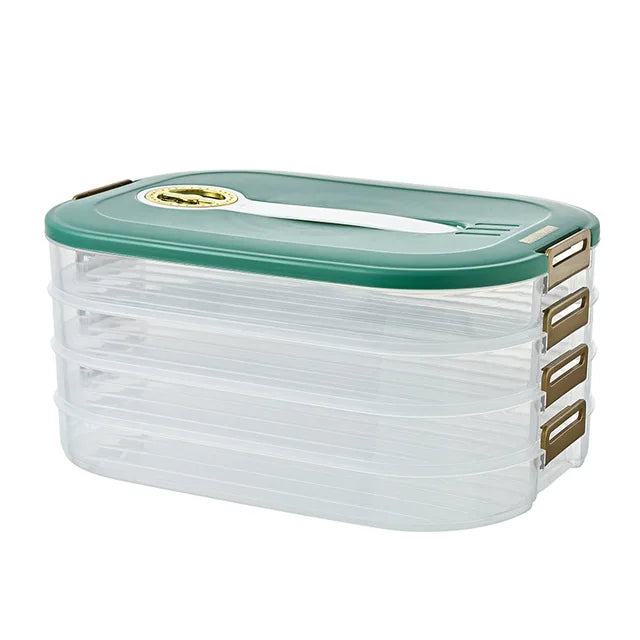 Home Frozen Dumpling Storage Box Multi-Layer Freezer Food Storage Container Case Refrigerator Special Fresh-Keeping Frozen Box