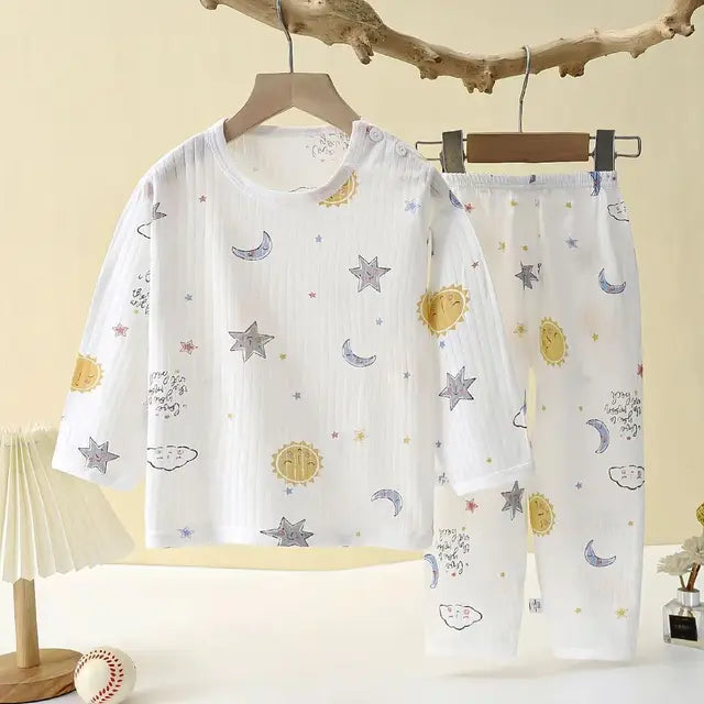 Children Sets Cotton Kids Clothes Long/Short Sleeve Home Sleepwear Children's Clothing Boy Girl Autumn winter Tops Pants Suits