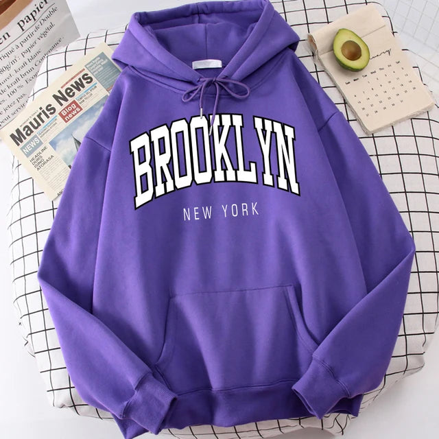 Brooklyn New York Print Mens Hoodies Fashion Quality Clothes Classic Simplicity Tracksuit Harajuku All-Match Clothing For Men