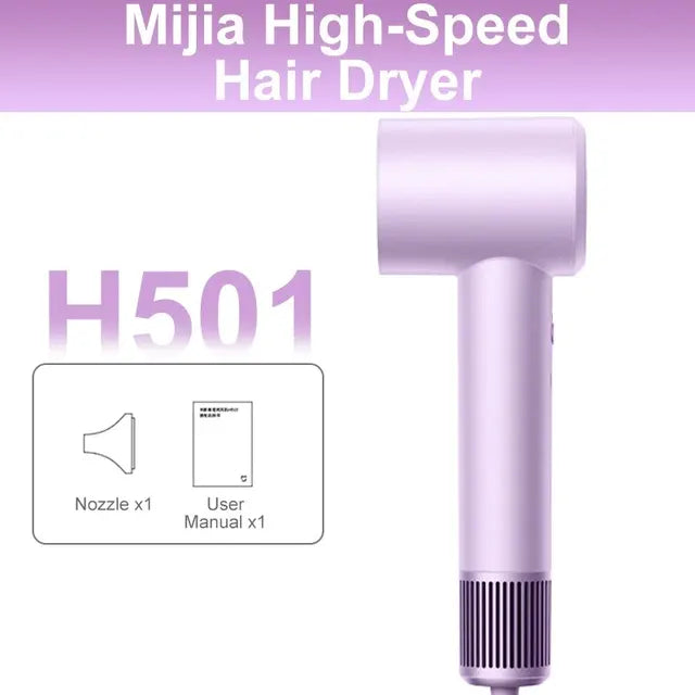 Original XIAOMI MIJIA H501 High Speed Anion Hair Dryer Wind 62m/s 1600W 2 Minute Quick Dry Professional Hair Care Negative Lon