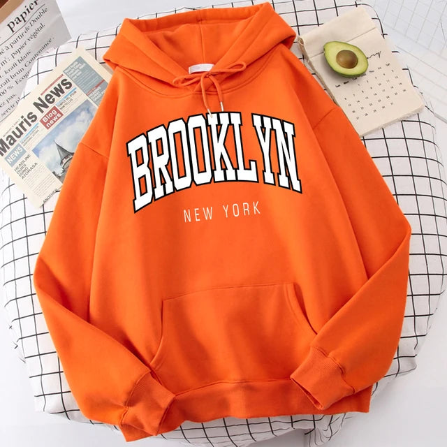 Brooklyn New York Print Mens Hoodies Fashion Quality Clothes Classic Simplicity Tracksuit Harajuku All-Match Clothing For Men