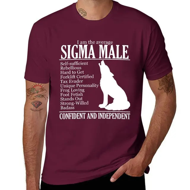 New Average Sigma Male (Please Read) T-Shirt custom t shirt Tee shirt fruit of the loom mens t shirts