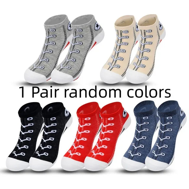 Fashion Men's and Women's Cotton Socks, Deodorant Socks, Boat Socks, Spoof Sports Socks, Shoe Patterns, Low Top Socks