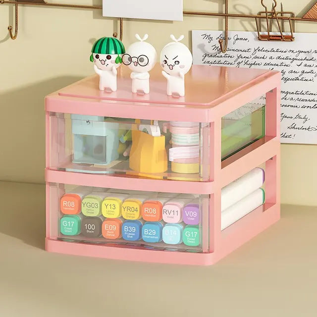 Desktop Storage Box Drawer Type Storage Cabinet Office Desk Storage Box Cosmetics Box Stationery Debris Storage Rack