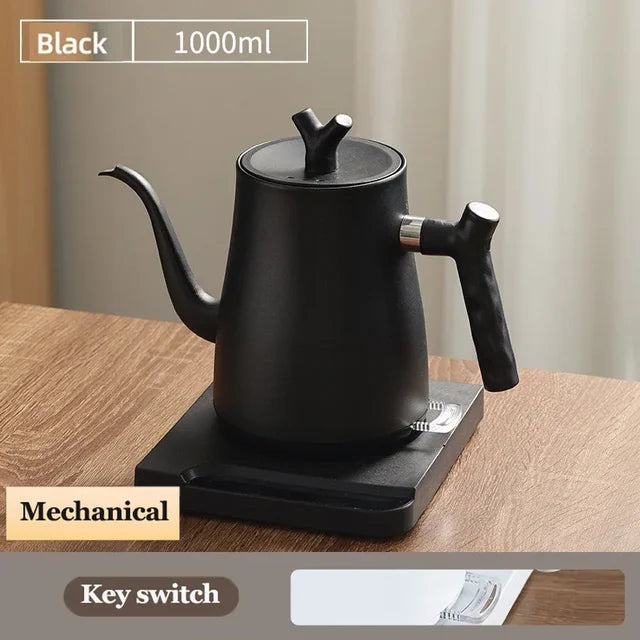 220V Thermostatic Coffee Pot Gooseneck Electric Espresso Pots Household Hand Flush Smart Electric Kettle Coffeeware Teaware