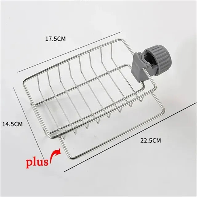 Kitchen Stainless Steel Sink Drain Rack Sponge Storage Faucet Holder Soap Drainer Towel Rack Shelf Organizer Kitchen Accessories