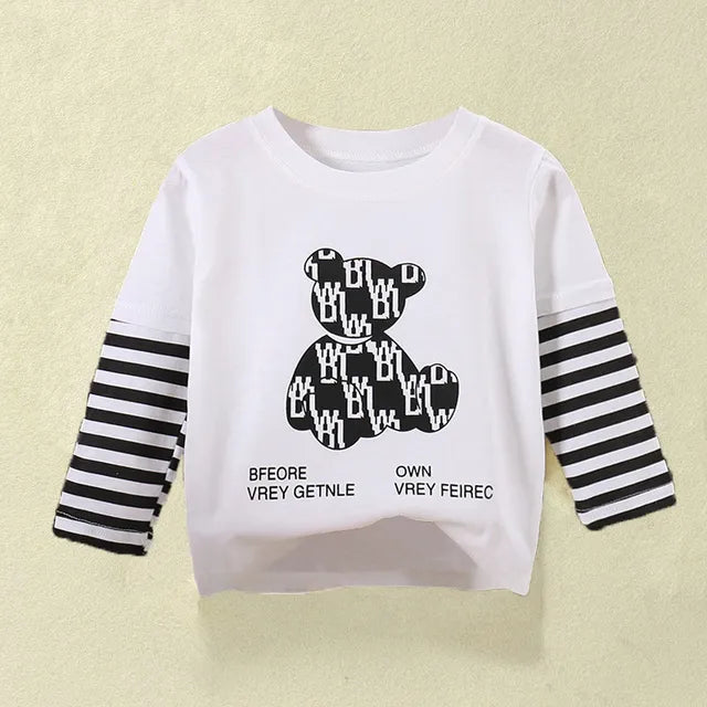 Children's Clothing Boys Girls T-Shirt kids clothes Cartoon Tops Long Sleeve Baby Clothing Autumn Winter Cotton Print Sweatshirt