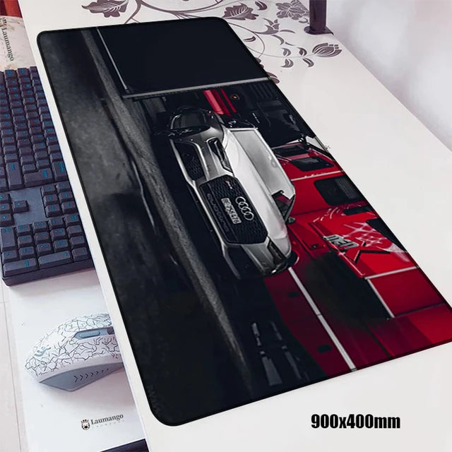 Large Gamer Mouse Pad Xxxl RS Audi Car Gaming Mousepad Company Play Mat Stitch Office Carpet Computer Desk Accessories Deskpad