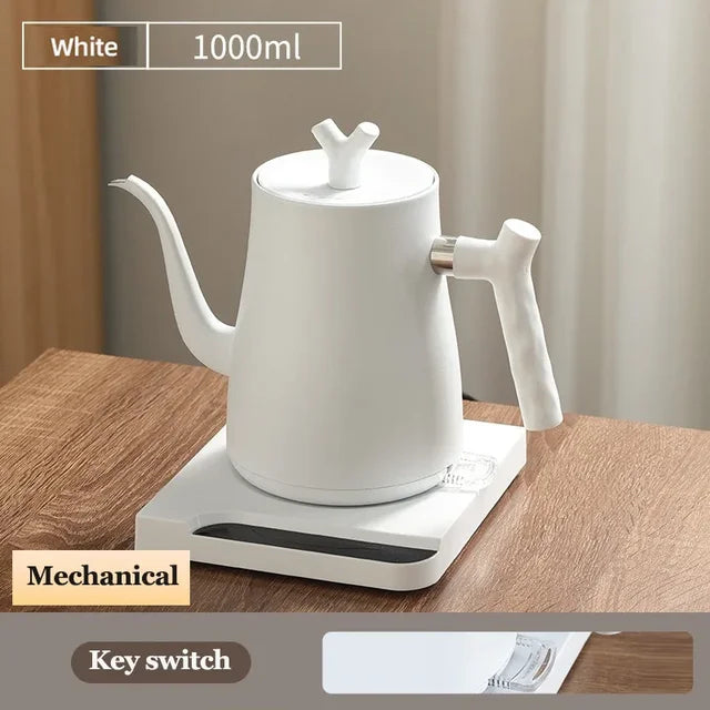 220V Thermostatic Coffee Pot Gooseneck Electric Espresso Pots Household Hand Flush Smart Electric Kettle Coffeeware Teaware