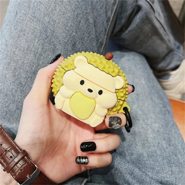 Capybara Honeybee Cute Cartoon Silicone Case For Apple Airpods 3 2 1 Pro 2 With Keychain Case Wireless Charging Soft Cover Box