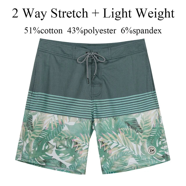 SURFCUZ Vintage Pria Celana Pendek 2-Way-Stretch Musim Panas Berenang Pendek Ringan Beachwear Swimwear Surf Beach Boardshorts untuk Pria