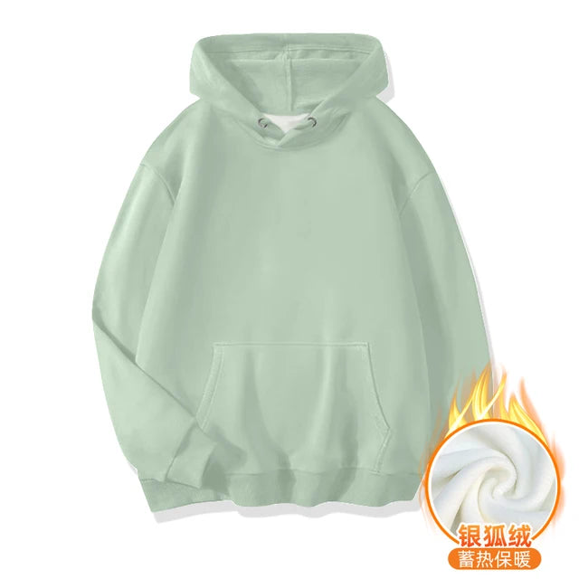 LEGIBLE 2024 New Oversize Hoodies Women pulovers Hooded Cotton Thicken Warm Loose Hoodie Women Sweatshirts Female