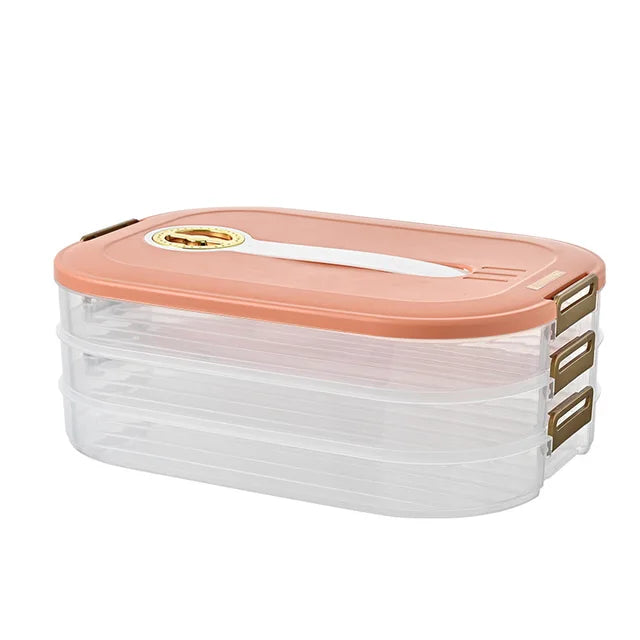 Home Frozen Dumpling Storage Box Multi-Layer Freezer Food Storage Container Case Refrigerator Special Fresh-Keeping Frozen Box