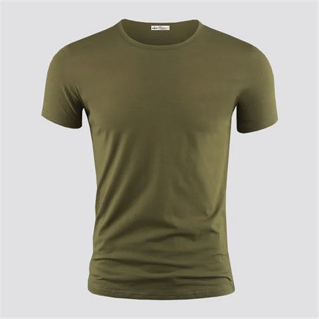 Men's T Shirt Pure Color V Collar Short Sleeved Tops Tees Men T-Shirt Black Tights Man T-Shirts Fitness For Male Clothes TDX01