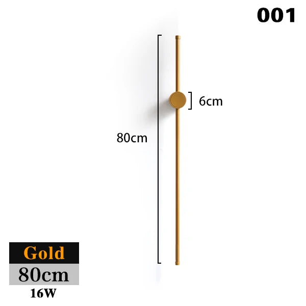 Smart LED Wall Lamp Sconce Long Wall Light 350° Rotation For Indoor Home Decor Bedroom Living Room Lighting Sofa Background