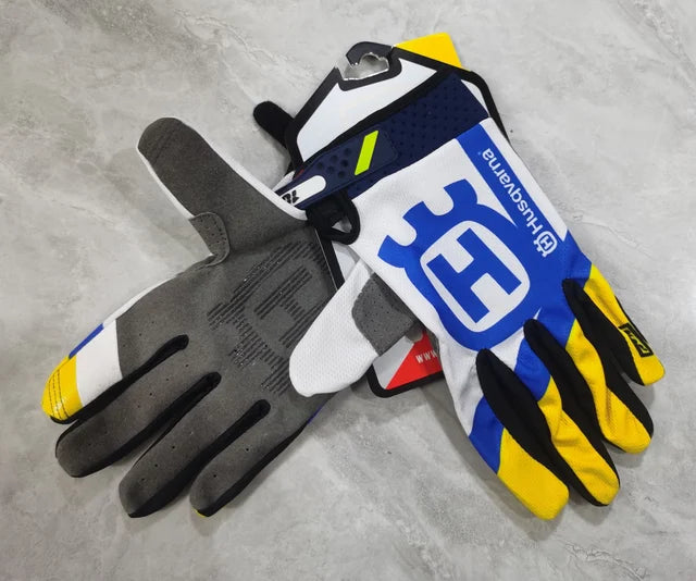 H Husqvarna ROCKSTAR Motocross Motorcycle Motorbike Rally Dirt Bike Racing Mountain Bicycle Riding Enduro Gloves Touchscreen Air