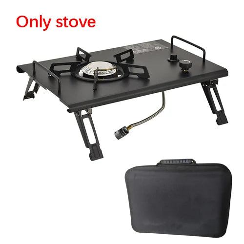 Outdoor Aluminum alloy IGT Table Portable Telescopic Camping Table With Gas Stove Teaism Tray Grill Equipment