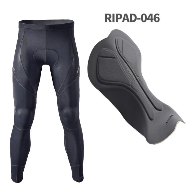 RION Bicycle Pants Men\'s MTB Tights Winter Bike Clothing Pro Cycling Long Trousers Fleece Thermal Winter 6H 8H Windproof Warm