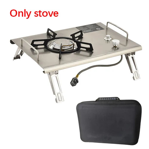 Outdoor Aluminum alloy IGT Table Portable Telescopic Camping Table With Gas Stove Teaism Tray Grill Equipment