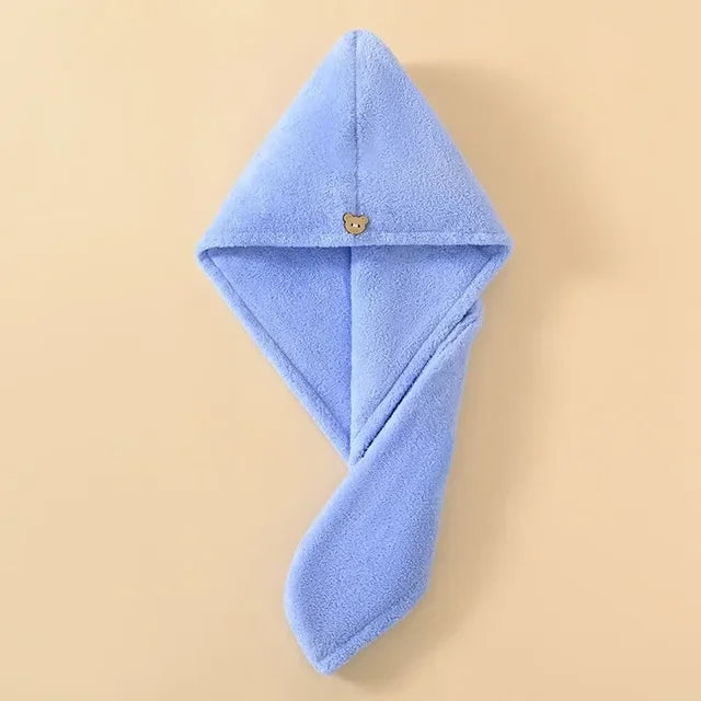 Purchase Products Microfiber Hair Towel Hair Cap With Button Feminine Bathroom Accessories Quick-drying Bathrobe Home Textile