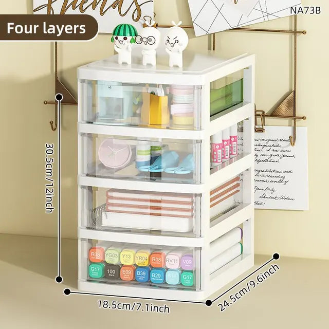 Desktop Storage Box Drawer Type Storage Cabinet Office Desk Storage Box Cosmetics Box Stationery Debris Storage Rack