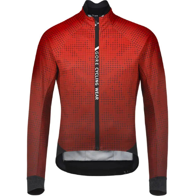 GORE Cycling Wear Thermal Fleece Cycling Jacket Men Winter Bicycle Clothing MTB Long Sleeve Tops Road Bike Jersey Wool Shirts