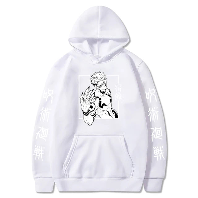 Harajuku Hoodies Unisex Jujutsu Kaisen Anime Ryomen Sukuna Graphics Printed Men's Hoodie Streetwear Fashion Casual Sweatshirt