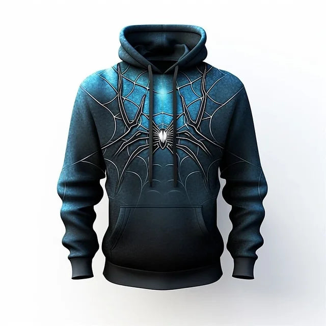 Fashion Leisure Hoodies for Men Anime Element Pattern Large Size Loose Hooded Shirt 2023 Trend Style Sports Clothing Male Tops