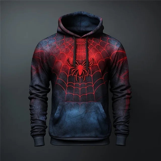 Fashion Leisure Hoodies for Men Anime Element Pattern Large Size Loose Hooded Shirt 2023 Trend Style Sports Clothing Male Tops