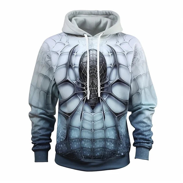 Fashion Leisure Hoodies for Men Anime Element Pattern Large Size Loose Hooded Shirt 2023 Trend Style Sports Clothing Male Tops