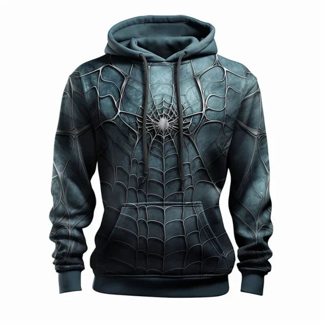 Fashion Leisure Hoodies for Men Anime Element Pattern Large Size Loose Hooded Shirt 2023 Trend Style Sports Clothing Male Tops