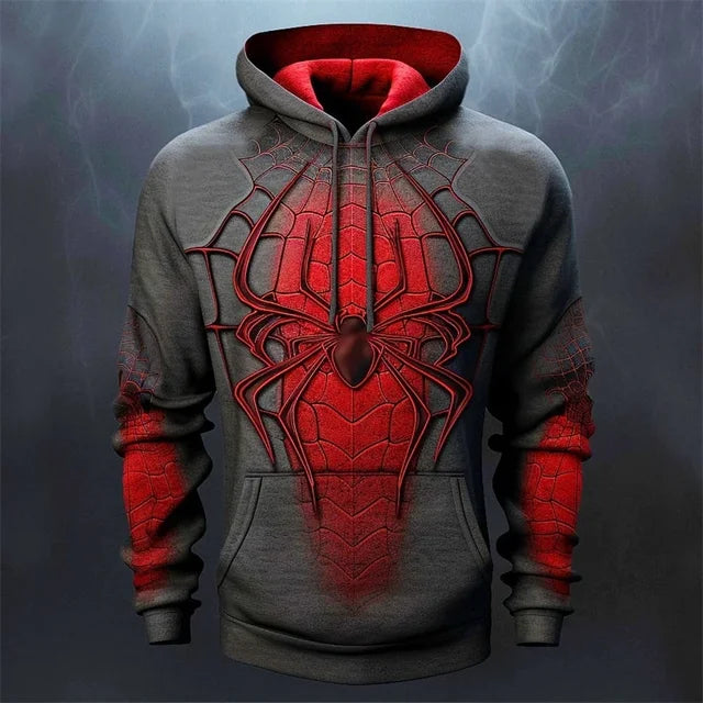 Fashion Leisure Hoodies for Men Anime Element Pattern Large Size Loose Hooded Shirt 2023 Trend Style Sports Clothing Male Tops