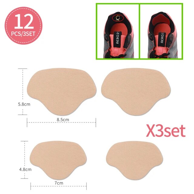 4-16PC Shoe Patch Vamp Repair Sticker Subsidy Sticky Shoe Insoles Heel Protector Heel Hole Repair Lined Anti-Wear Heel Foot Care