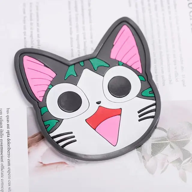 Color Cute Coaster Cartoon Silicone Dining Table Placemat Kitchen Accessories Mat Cup Bar Mug Cartoon Animal Drink Pads