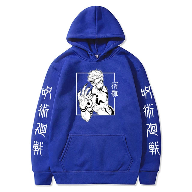 Harajuku Hoodies Unisex Jujutsu Kaisen Anime Ryomen Sukuna Graphics Printed Men's Hoodie Streetwear Fashion Casual Sweatshirt