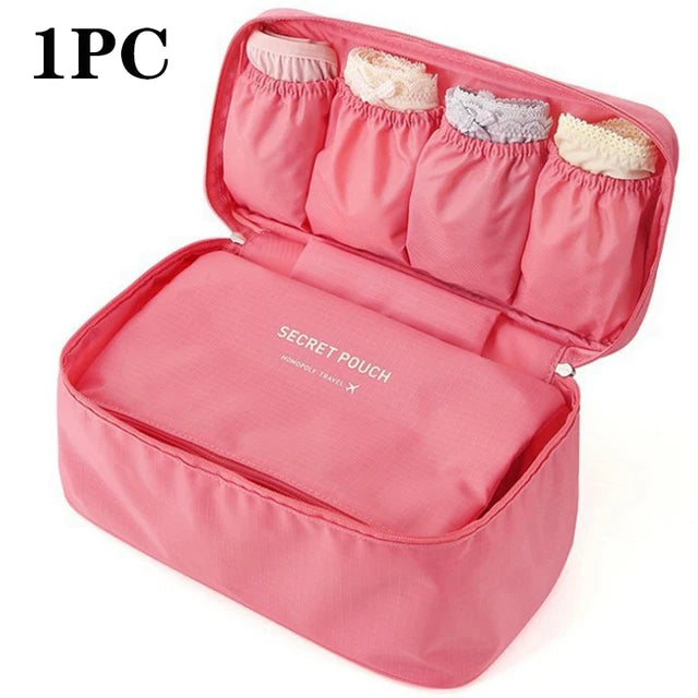 Women Bedroom Underwear Packaging Cube PouchTravel Bra Bag Underwear Organizer Bag Bra And Panty Storage High Quality Wash Case