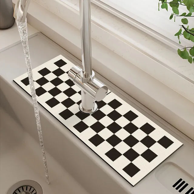 Classic Sink Faucet Drain Pad Table Mat Toilet Diatom Mud Absorbent Pad Non-slip Anti-mildew Mat for Kitchen Countertop Dining