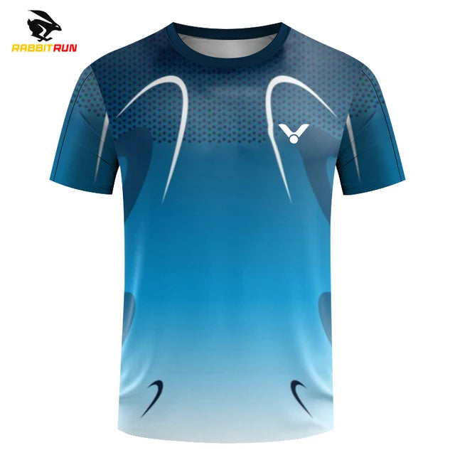 Men's T Shirt Summer Outdoor Sports Fitness Short-sleeved Fashion O-neck Oversized T-Shirt badminton Table tennis Run Top