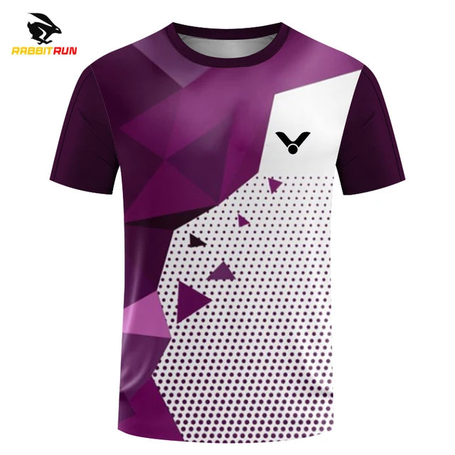 Men's T Shirt Summer Outdoor Sports Fitness Short-sleeved Fashion O-neck Oversized T-Shirt badminton Table tennis Run Top