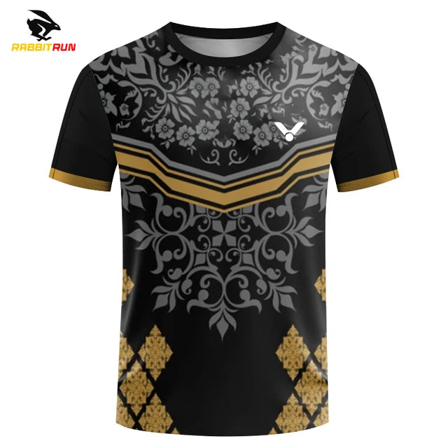 Men's T Shirt Summer Outdoor Sports Fitness Short-sleeved Fashion O-neck Oversized T-Shirt badminton Table tennis Run Top