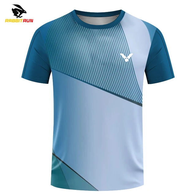 Men's T Shirt Summer Outdoor Sports Fitness Short-sleeved Fashion O-neck Oversized T-Shirt badminton Table tennis Run Top