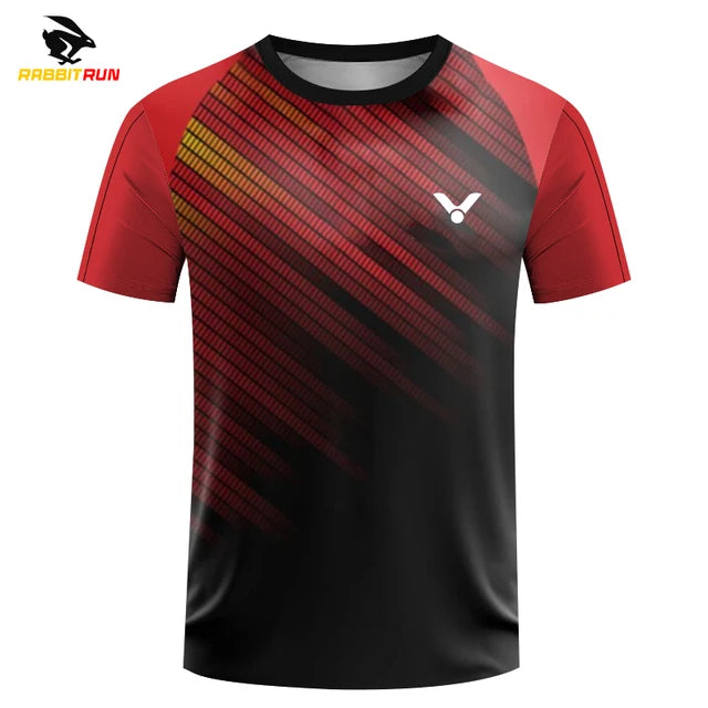 Men's T Shirt Summer Outdoor Sports Fitness Short-sleeved Fashion O-neck Oversized T-Shirt badminton Table tennis Run Top