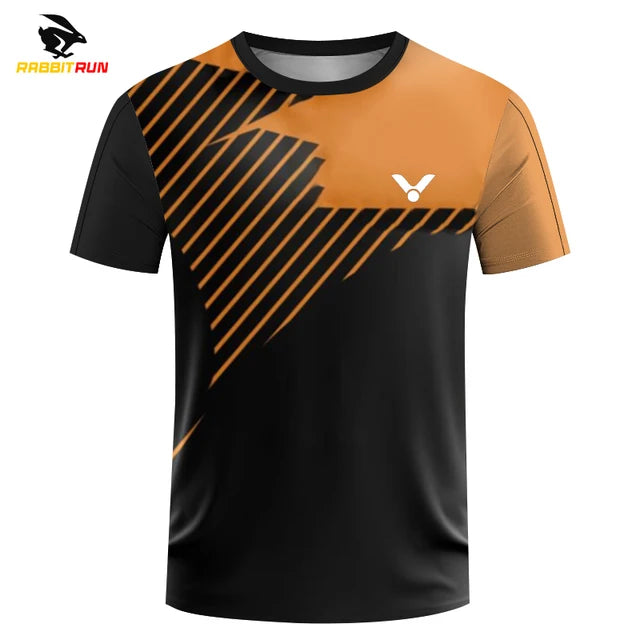 Men's T Shirt Summer Outdoor Sports Fitness Short-sleeved Fashion O-neck Oversized T-Shirt badminton Table tennis Run Top