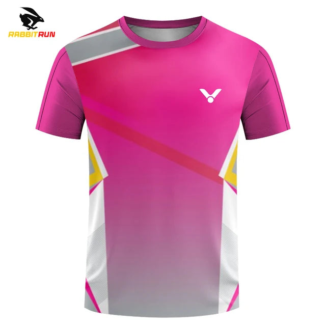 Men's T Shirt Summer Outdoor Sports Fitness Short-sleeved Fashion O-neck Oversized T-Shirt badminton Table tennis Run Top