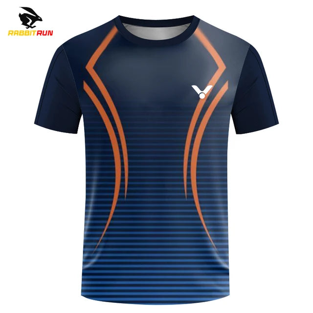 Men's T Shirt Summer Outdoor Sports Fitness Short-sleeved Fashion O-neck Oversized T-Shirt badminton Table tennis Run Top